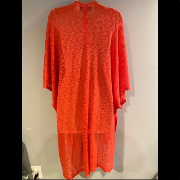 Status by Chenault Orange Cascade Drape Cardigan M - Picture 4 of 7